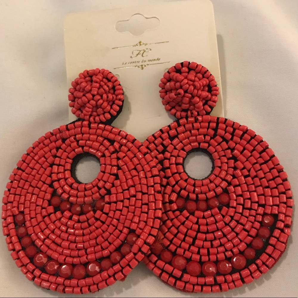 Red earrings